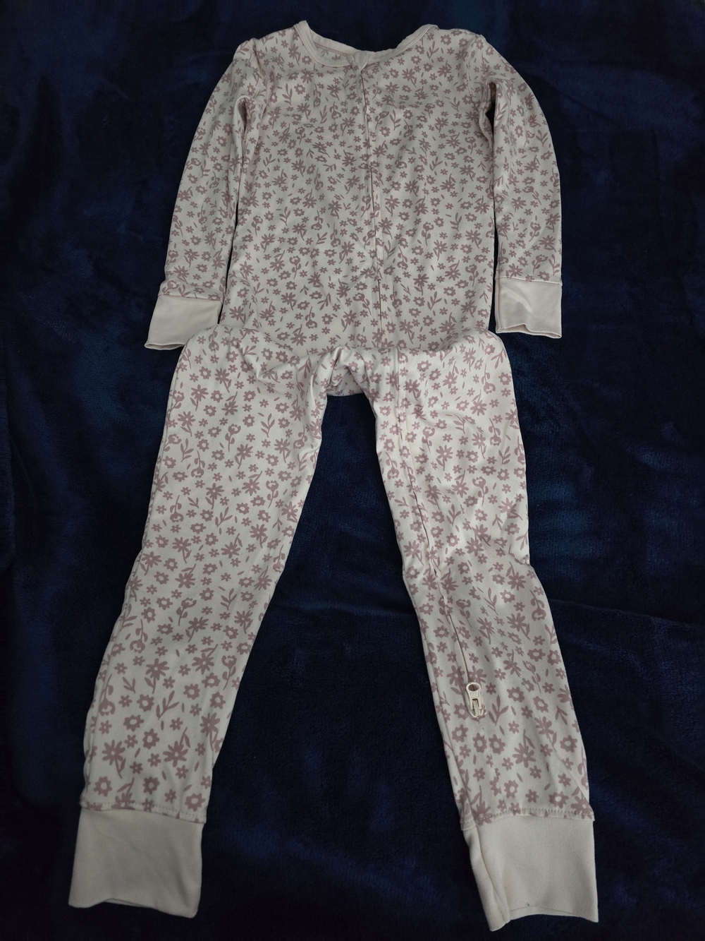 cloud island Pink Floral Long-Sleeve Kids Pajama Set